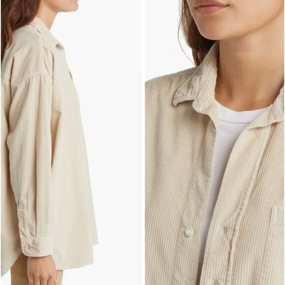 NWT Frank & Eileen Shirley Oversize Button-Up Shirt XXS $278 - Picture 2 of 5